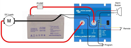 Victron Protect 12V 24V 65A chroni akumulator przed rozładowaniem