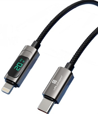 Kabel USB C LIGHTNING Apple IPHONE Szybki 20W Z WYŚWIETLACZEM 1M Uruchom