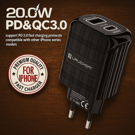 Szybka Ładowarka sieciowa zasilacz 20W 1x USB C USB A Power Delivery 3.0