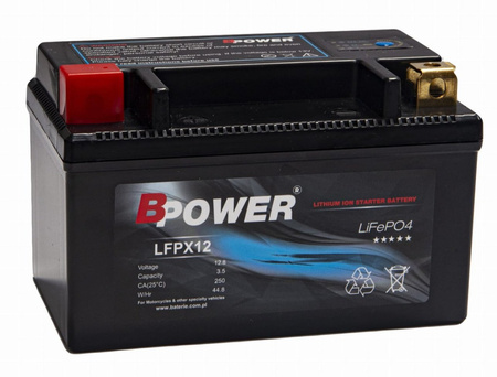 Akumulator YTX12 3.5Ah  250A Litowy BPower LFPX12 12,8V YTX12