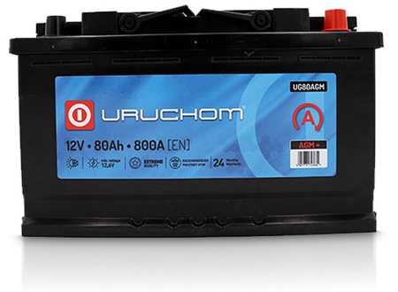 Akumulator Uruchom AGM 80Ah 800A UG80AGM