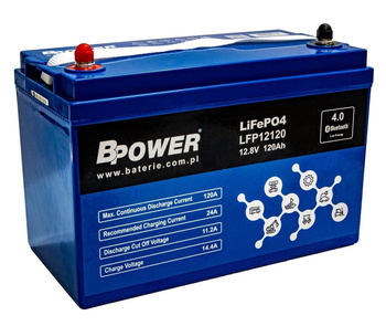 Akumulator BPOWER LiFePO4 LFP12120 120Ah 12,8V (330x172x220)