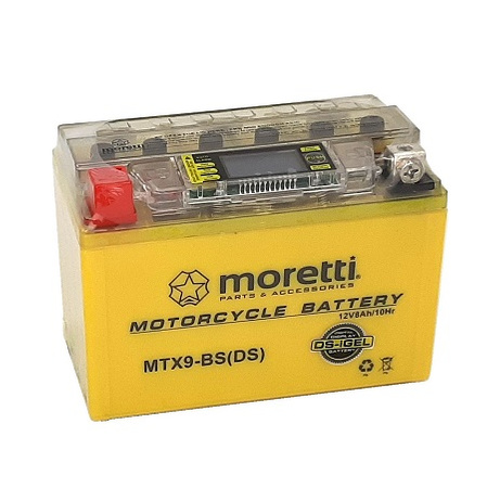 AKUMULATOR Moretti (iGel) MTX9-BS 8Ah 110A AGM z wyświetlaczem