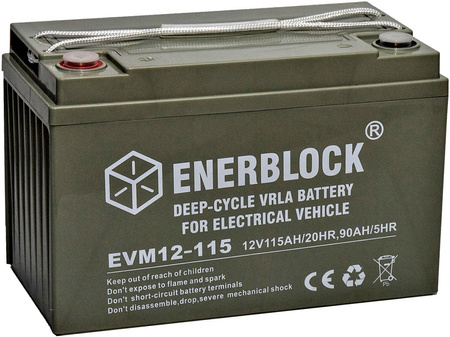 Akumulator ENERBLOCK 12V 115AH EVM12-115 AGM Traction