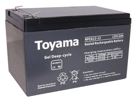 Akumulator Toyama NPCG12 12V 12Ah GEL