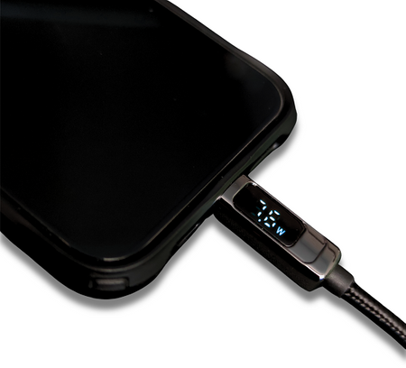 Kabel USB LIGHTNING Apple IPHONE Szybki 12W Z WYŚWIETLACZEM 1M Uruchom