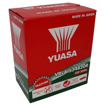 Akumulator YUASA VRLA HJ-S34B20R 35Ah 272A L+ Yaris hybrid AGM