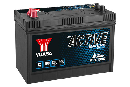 AKUMULATOR YUASA ACTIVE MARINE START 100Ah 750A DO ŁODZI