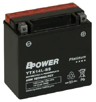 Akumulator Bpower YTX14L-BS 12Ah 200A YTX14L