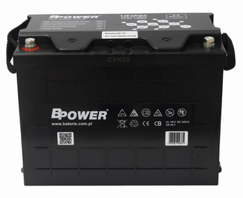 Akumulator BPOWER LiFePO4 LFP12100RV 100Ah 12,8V +Bluetooth & heating (308x175x220)