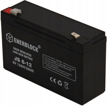 Akumulator ENERBLOCK 6V 12AH JS6-12 żelowy AGM