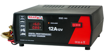 Prostownik STEF-POL EST-303 12V 12A wersja czarna