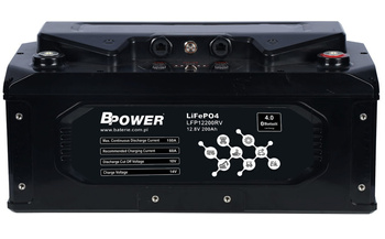 Akumulator BPOWER LiFePO4 LFP12200RV 200Ah 12,8V +Bluetooth & heating (460x220x212)