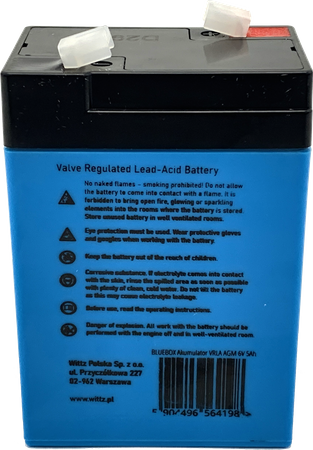 Akumulator BLUEBOX 6V 5Ah AGM TB-6-5-AA