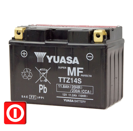 AKUMULATOR YUASA TTZ14S YTZ14S 11.2Ah