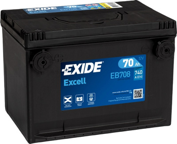 Akumulator 70Ah 740A L+ EXIDE EB708