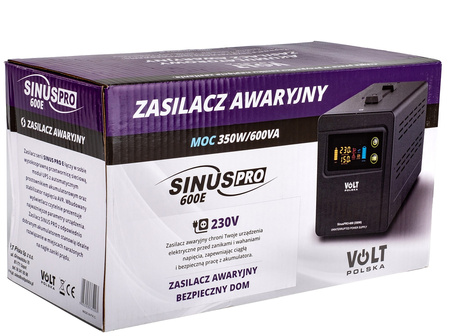 Zestaw Awaryjnego Zasilania Pieca CO Przetwornica 600E + Akumulator 100A VOLT POLSKA