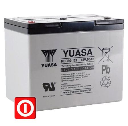 AKUMULATOR YUASA REC 80-12 12V 80Ah ŻELOWY