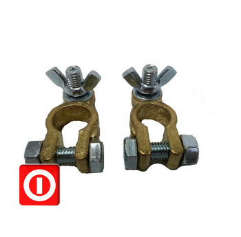 Klemy mosiężne uniwersalne z motylkiem M8