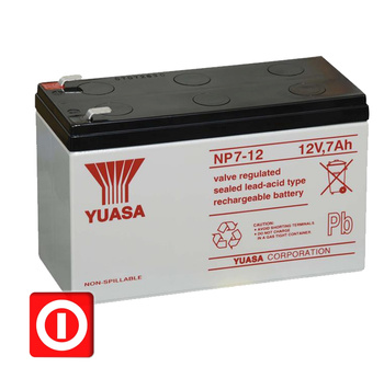 AKUMULATOR YUASA NP7-12 AGM 12V 7Ah UPS BUFOROWA