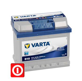 AKUMULATOR VARTA BLUE 44 Ah 440A P+