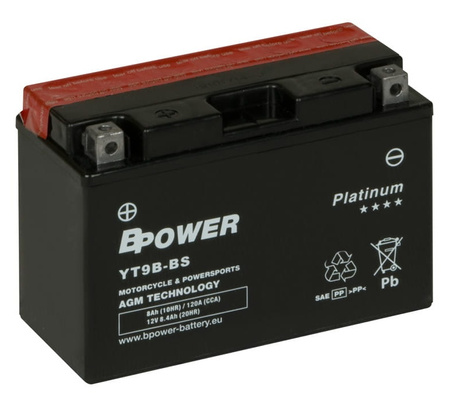 Akumulator Bpower YT9-BS 8Ah 120A AGM YTX9