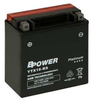 Akumulator Bpower AGM YTX16-BS 14Ah 230A