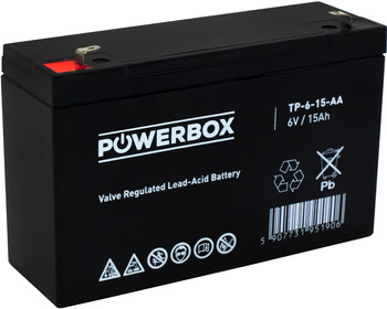 Akumulator Powerbox 6V 15Ah VRLA AGM TP-6-15-AA