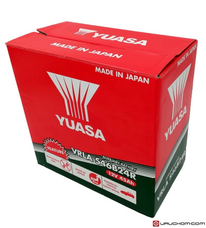 Akumulator YUASA VRLA HJ-S46B24R 45Ah 325A L+ Prius hybrid AGM