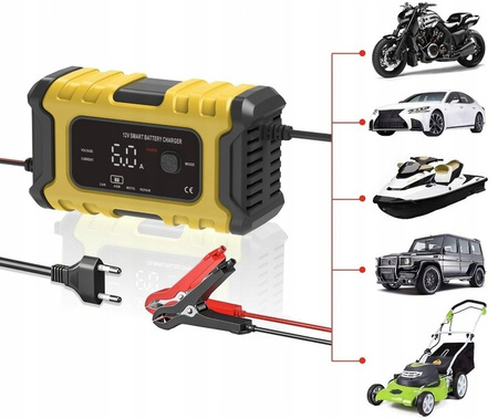 Prostownik Foxsur cyfrowy 12V 6A