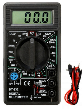 Miernik multimetr uniwersalny LCD DT-832