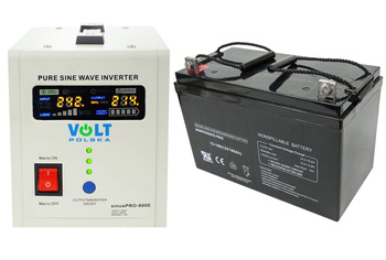 Zestaw Awaryjnego Zasilania Pieca CO Przetwornica 800E + Akumulator 100A VOLT POLSKA