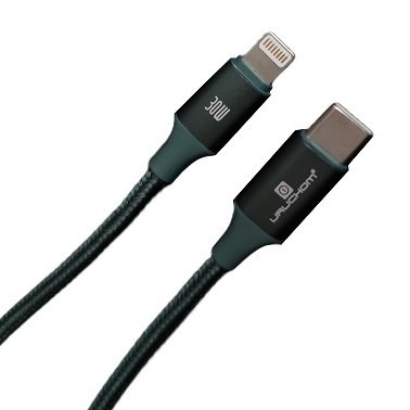 Kabel USB C LIGHTNING Apple IPHONE Szybki 30W 1M zielony Uruchom