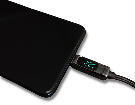 Kabel USB - USB C Szybki 65W Z WYŚWIETLACZEM 1M Uruchom