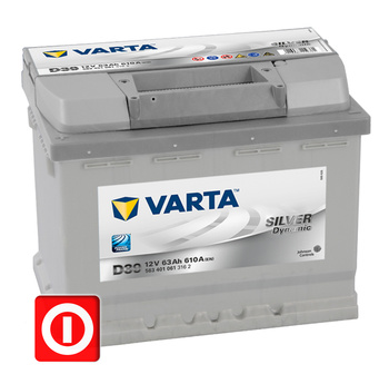 AKUMULATOR VARTA SILVER 12V 63Ah 610A L+ Lanos