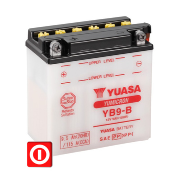 AKUMULATOR YUASA YB9-B 9.5Ah 115A