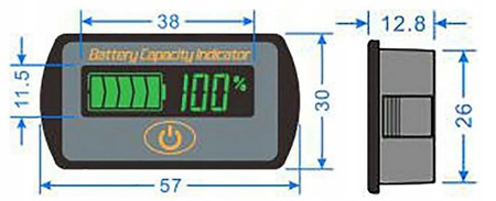WYŚWIETLACZ LCD NAŁADOWANIA akumulatora LY7S