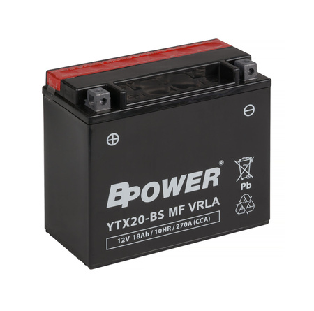 Akumulator Bpower AGM YTX20-BS 18Ah 270A