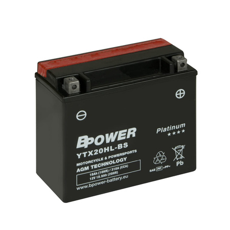 Akumulator Bpower AGM YTX20HL-BS 18Ah 310A