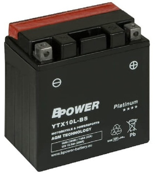 Akumulator Bpower YTX10L-BS 10Ah 160A AGM YTX10L