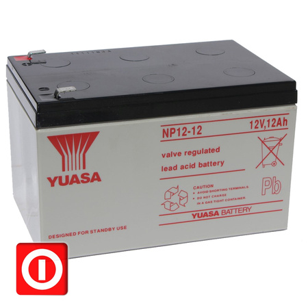 AKUMULATOR YUASA NP12-12 12Ah 12V Bufor UPS