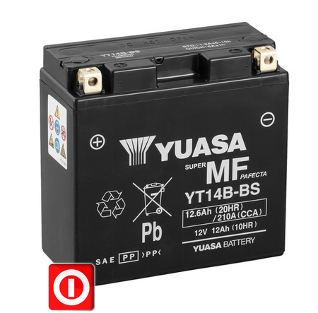 AKUMULATOR YUASA YT14B-BS 12.6Ah 210A AGM