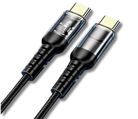 Kabel USB C - USB C Szybki 60W 1M Z Diodą Uruchom