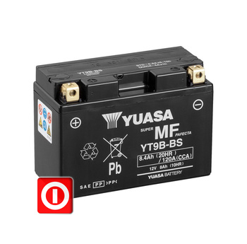 AKUMULATOR YUASA YT9B-BS 8.4Ah Majesty YZF R6
