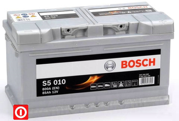 AKUMULATOR BOSCH SILVER S5 85Ah 800A P+