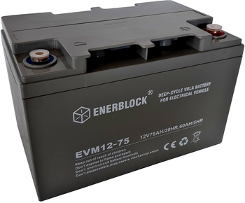 Akumulator ENERBLOCK 12V 75AH EVM12-75 AGM Traction