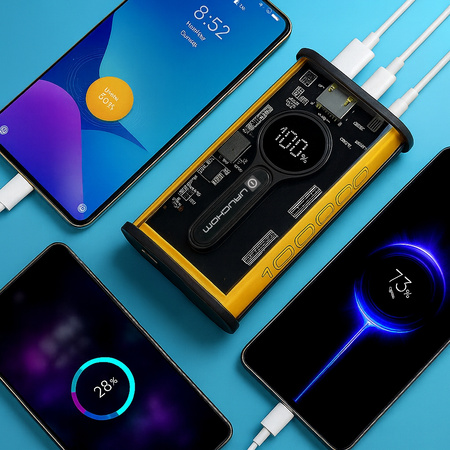 POWERBANK 10000mAh 22.5W QC3.0 QC4.0 PD3.0 USB1 USB-C Żółty