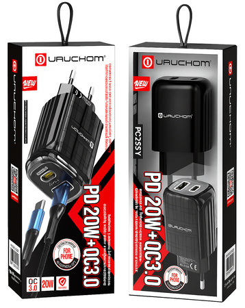 Szybka Ładowarka sieciowa zasilacz 20W 1x USB C USB A Power Delivery 3.0