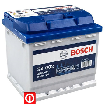AKUMULATOR BOSCH SILVER S4 52Ah 470A P+