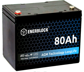 Akumulator ENERBLOCK 12V 80AH JDM12-80 AGM Longlife